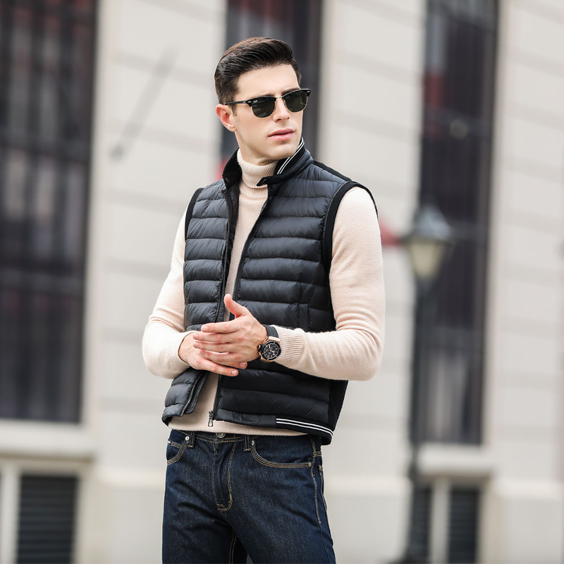 Illustration for article titled Men Winter Down Vest, Black and grey are available
